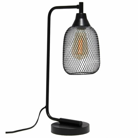 ELEGANT GARDEN DESIGN Elegant Designs Mesh Wire Desk Lamp, Matte Black LD1060-BLK